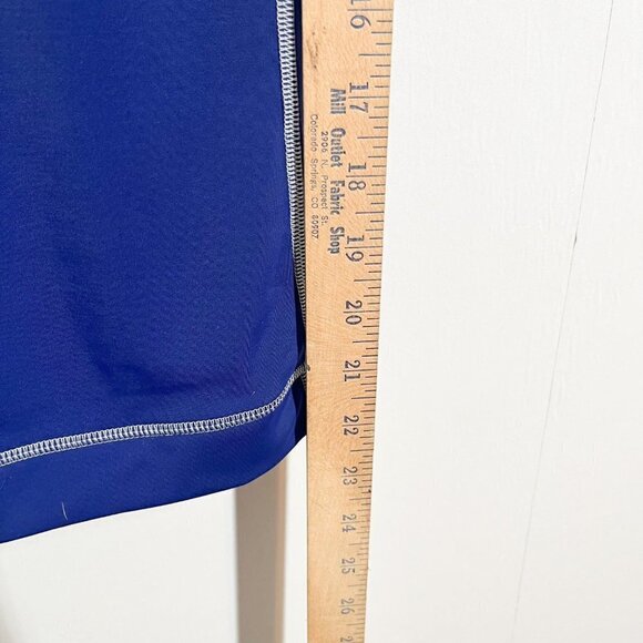 Lands End Swim Top Tankini Cross Back Women Size 10 Blue - Picture 4 of 7